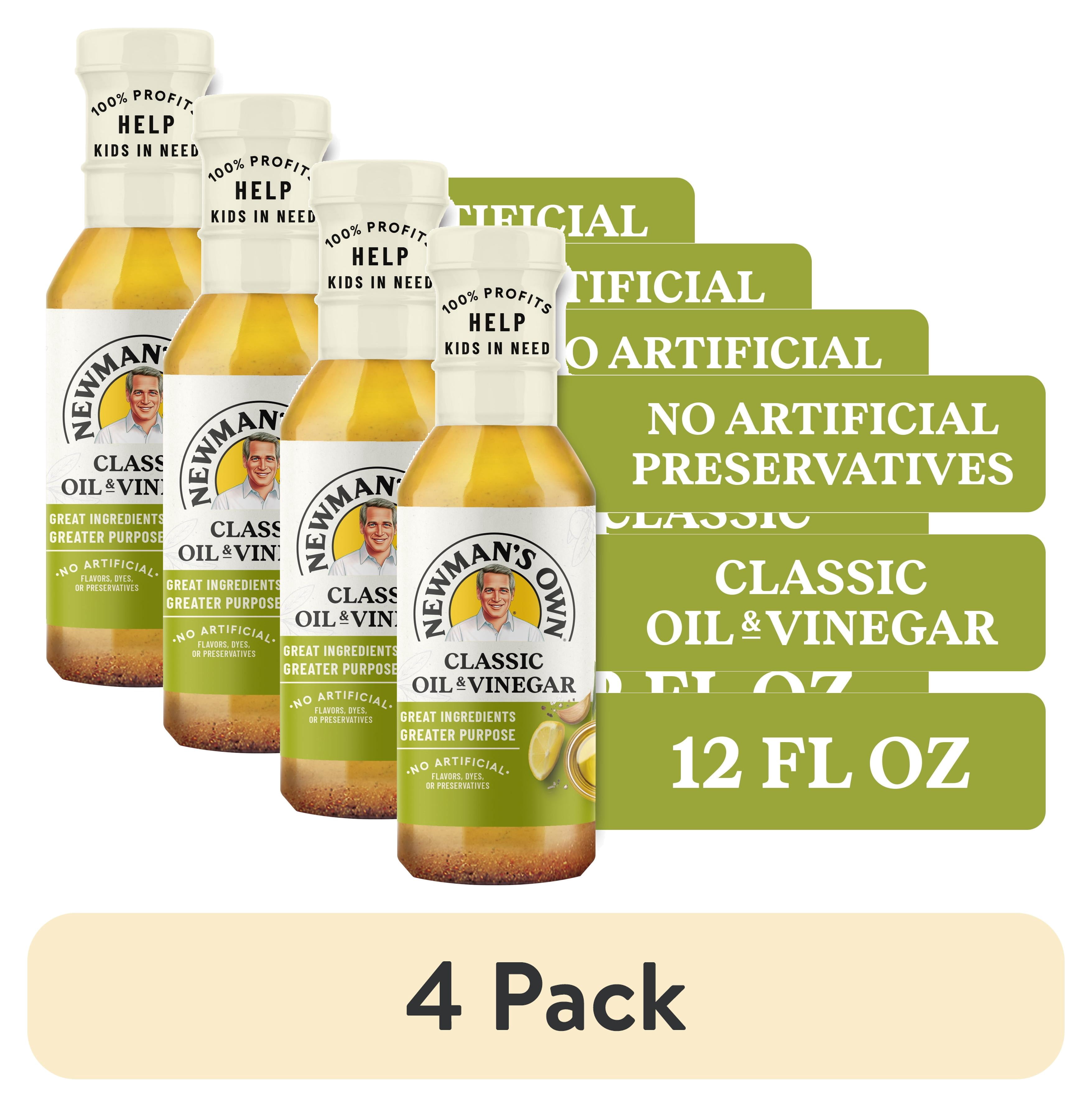 (4 pack) Newman's Own Classic Oil & Vinegar Salad Dressing and Marinade, 12 fl oz