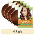 thumbnail image 1 of (4 pack) Nisha Creme Hair Color | Permanent Long Lasting Brown Hair Dye Colour Kit | Golden Brown | Mini Box 40gm / 1.35 Oz, 1 of 9