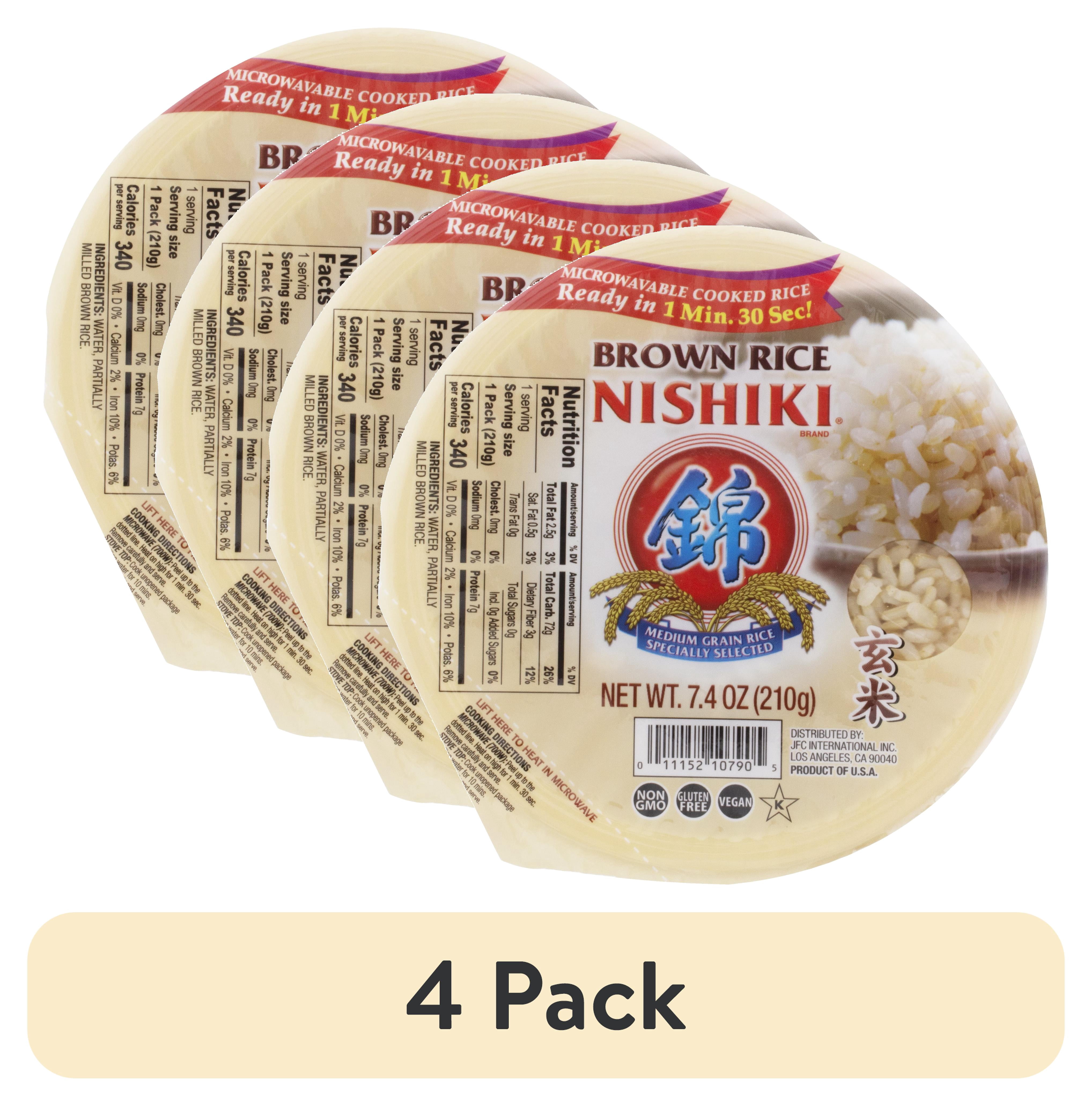 (4 pack) Nishiki Premium Non-Allergenic Brown Rice 7.4 oz