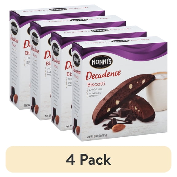 (4 pack) Nonni's Decadence Biscotti, 6.88 Oz.