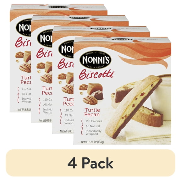 (4 pack) Nonni's Turtle Pecan Biscotti, 8 count, 6.88 oz