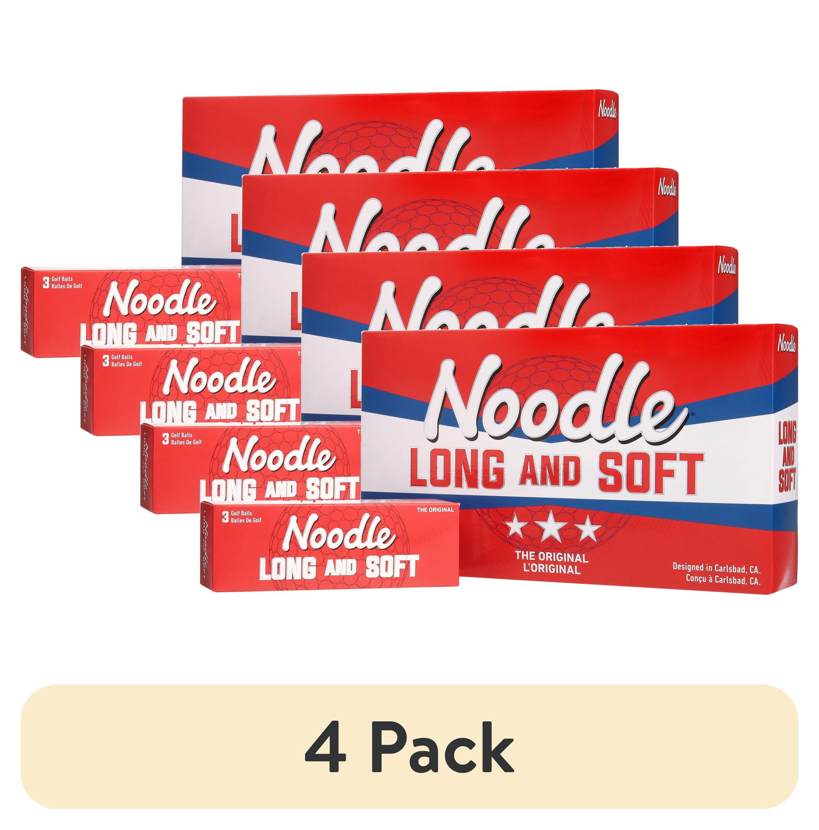 (4 pack) Noodle Long and Soft Golf Balls 15pk, White