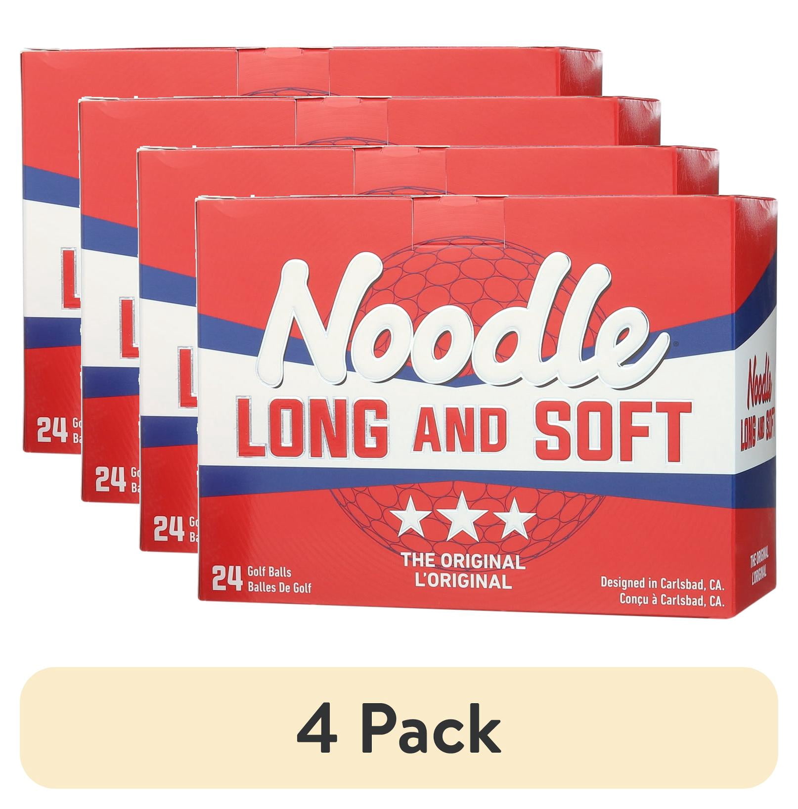 (4 pack) Noodle Long and Soft Golf Balls 24pk, White