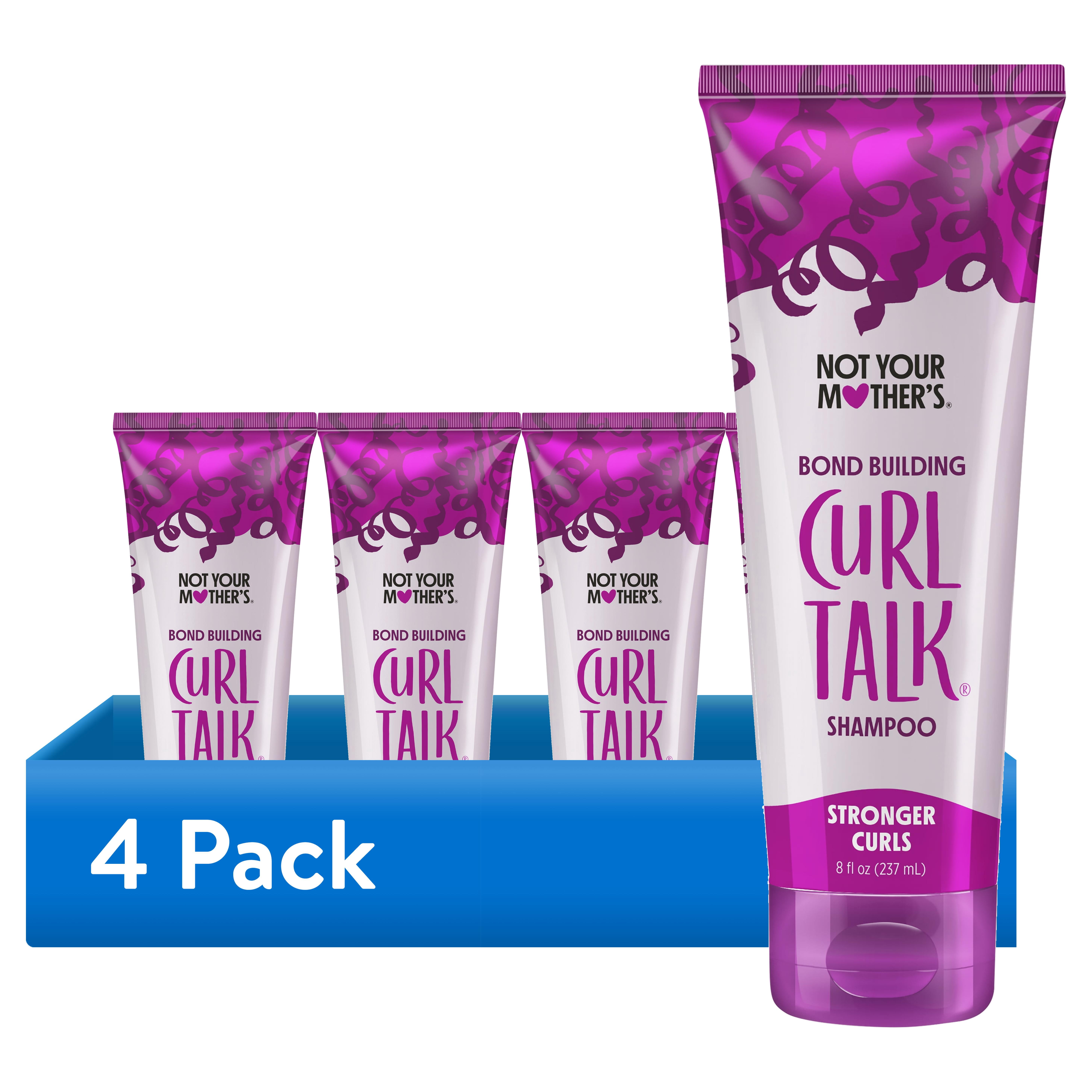 (4 pack) Not Your Mother's Curl Talk Bond Building Shampoo for Curly Hair, 8 fl oz