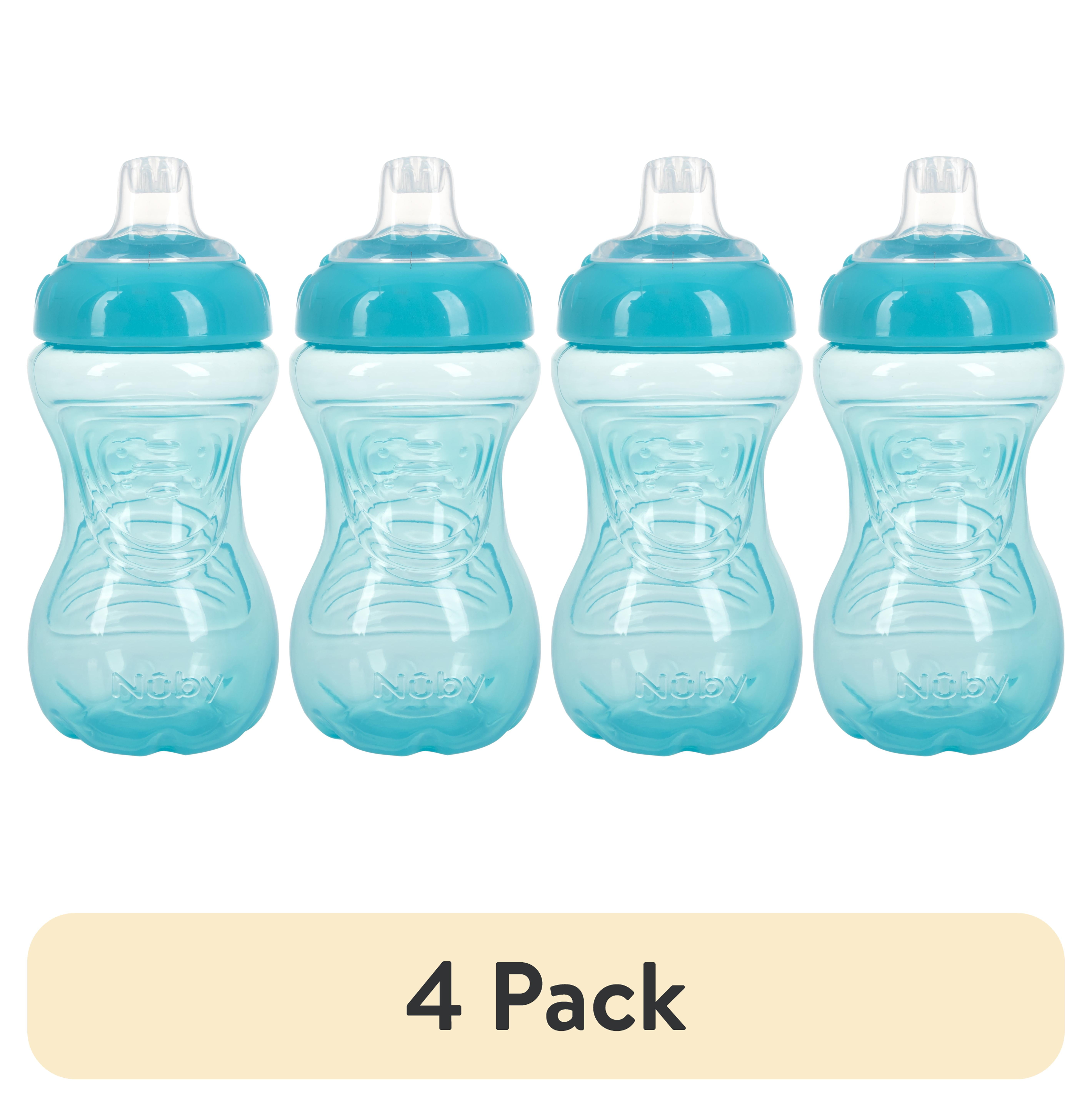 4 pack) Nuby No-Spill Easy Grip Soft Spout Sippy Cup for Babies