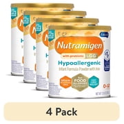 4 pack Nutramigen Hypoallergenic Infant Formula with Enflora LGG - Powder, 12.6 oz Can