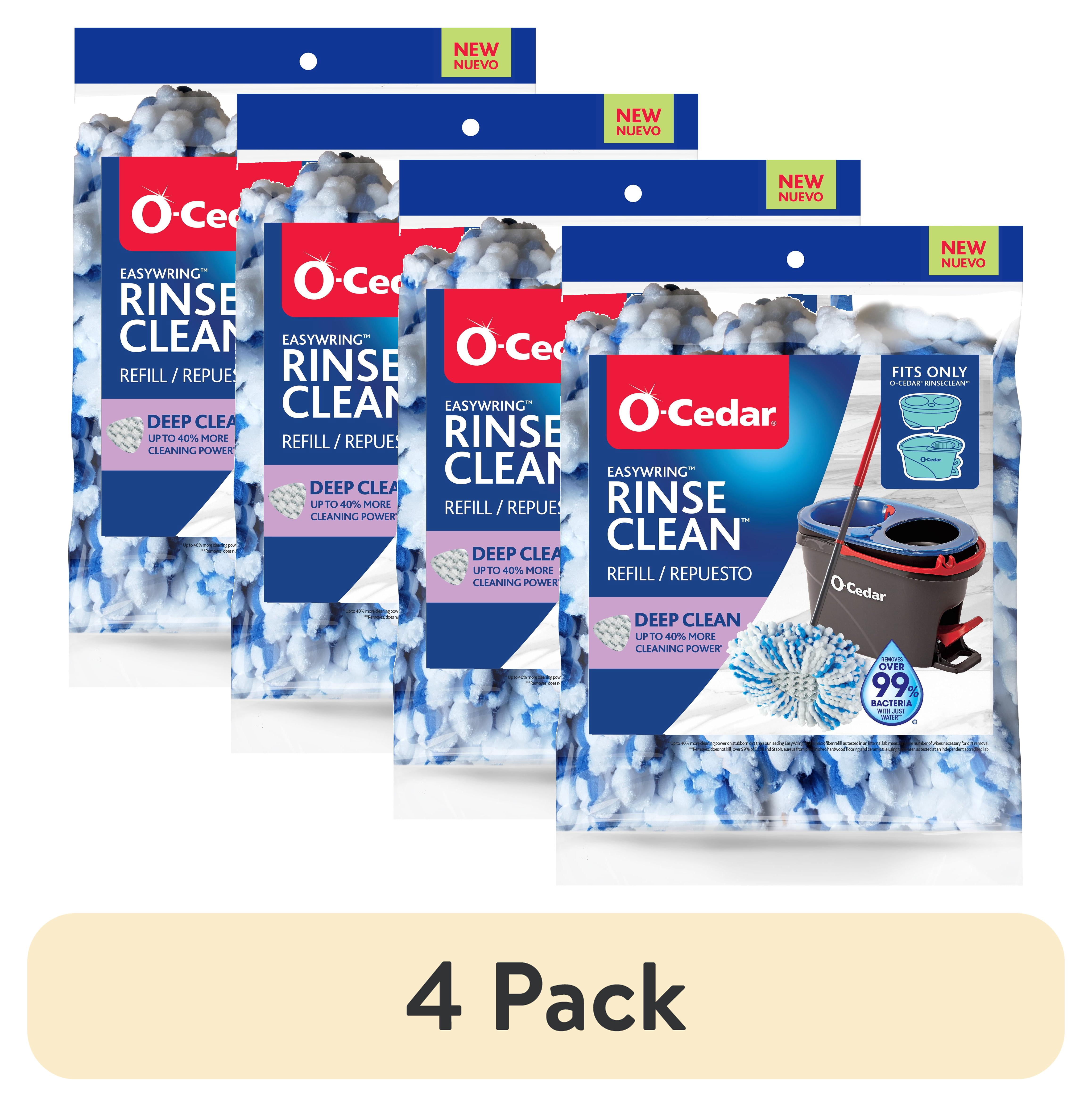 (4 pack) O-Cedar RinseClean™ Deep Clean Spin Mop Head Replacement