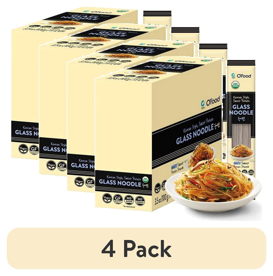 (4 pack) O'Food Korean Sweet Potato Glass Noodle, 3.5 oz