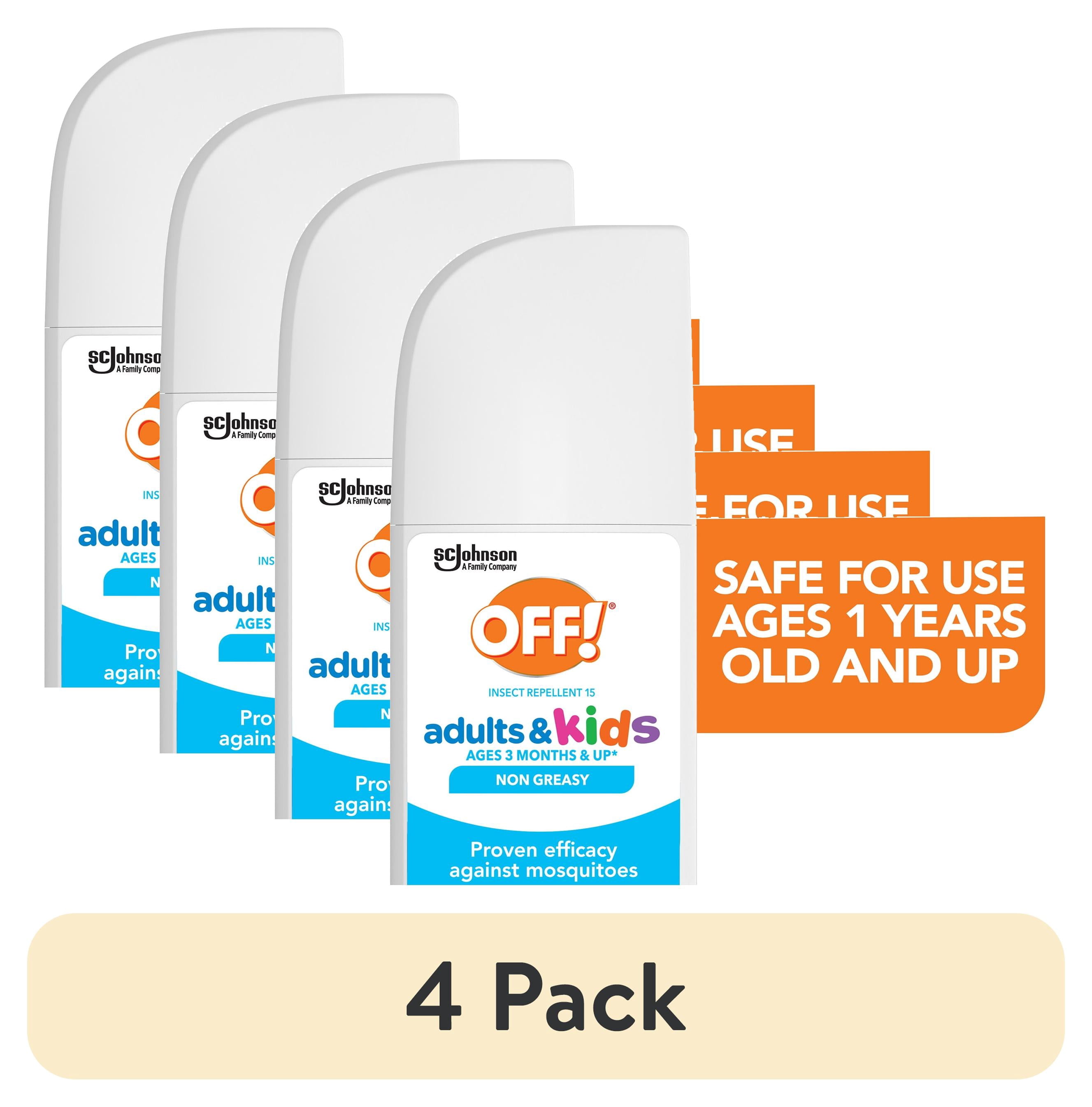 (4 pack) OFF! Insect Repellent Spritz for Adults & Kids, Fragrance-Free Bug Spray for Everyday Protection from Mosquitoes, 4 oz
