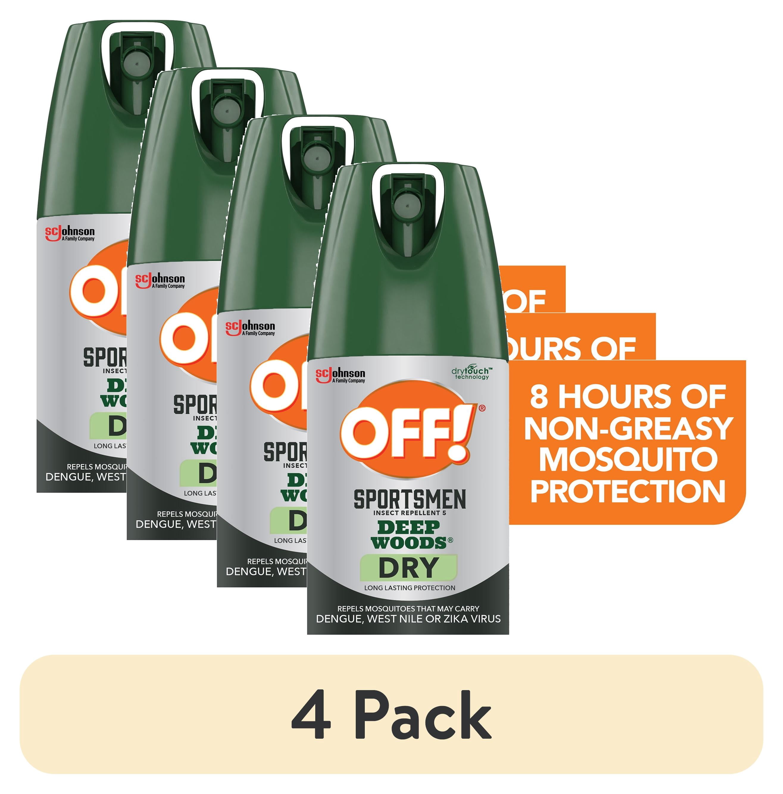 (4 pack) OFF! Deep Woods Sportsmen 25% Deet Insect Repellent V Aerosol, 4 oz
