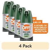 4 pack OFF! Sportsmen Deep Woods Dry Insect Repellent V, Non-Greasy Mosquito&nbsp;Bug&nbsp;Spray, 4 oz