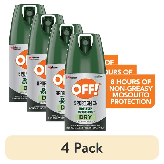 (4 pack) OFF! Deep Woods Sportsmen 25% Deet Insect Repellent V Aerosol, 4 oz