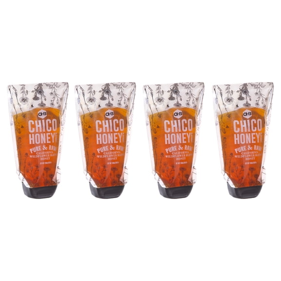 (4 pack) OHB Chico Honey Company - California Wildflower 20oz Squeeze Pouch