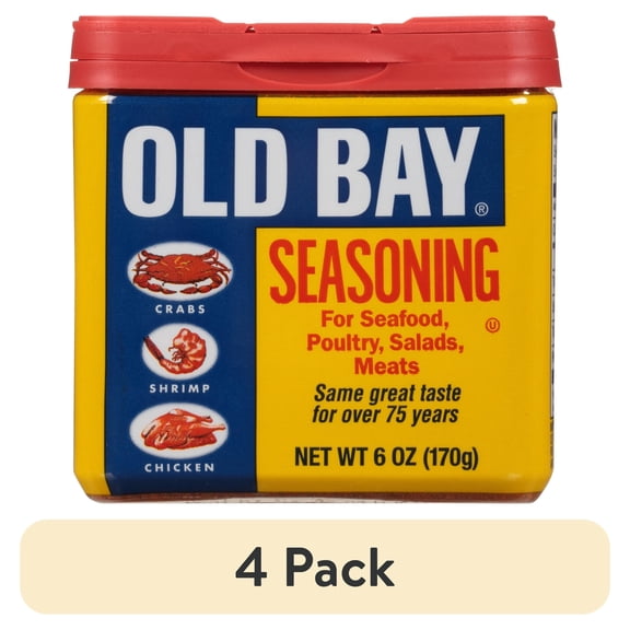 (4 pack) OLD BAY Kosher Classic Seafood Seasoning, 6.0 oz Can