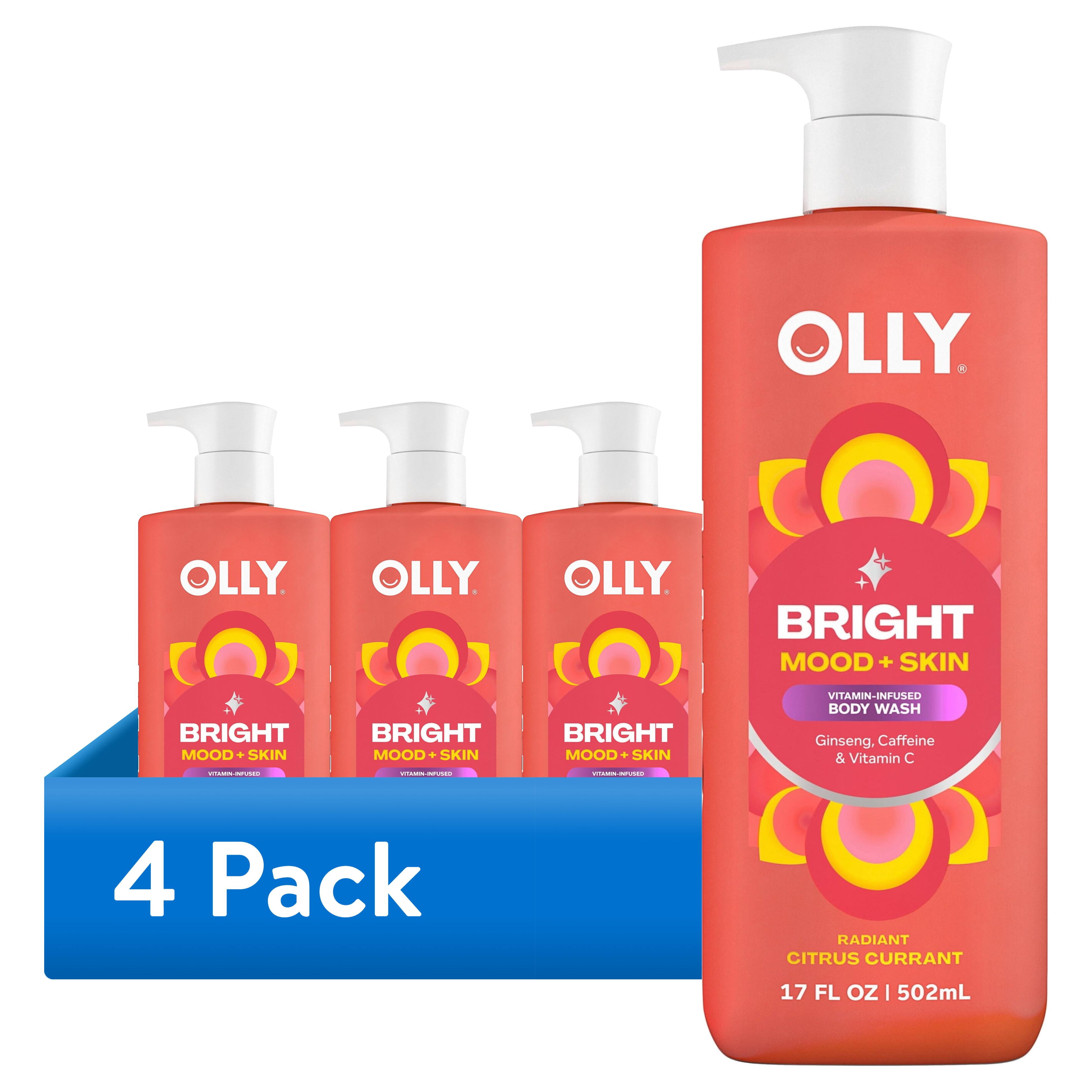 (4 pack) OLLY Body Wash Bright With Vitamin C ,17 fl oz