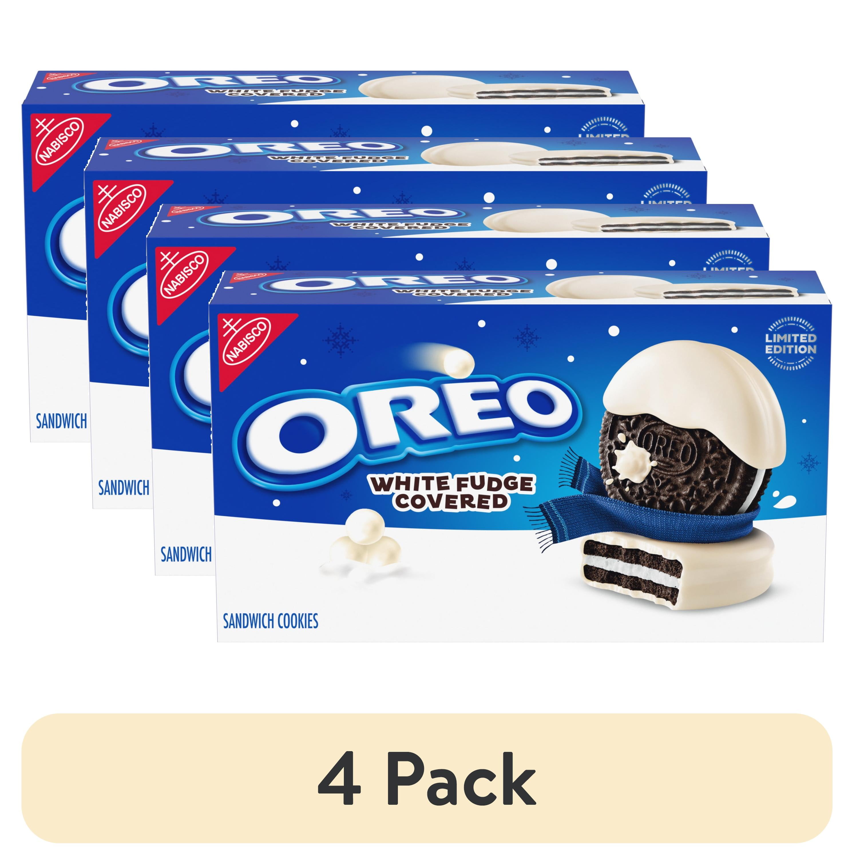 4 pack) OREO White Fudge Covered Chocolate Sandwich Cookies