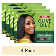 4 pack ORS Olive Oil Built-in Protection No-Lye Hair Relaxer, Extra Strength, 1 Application