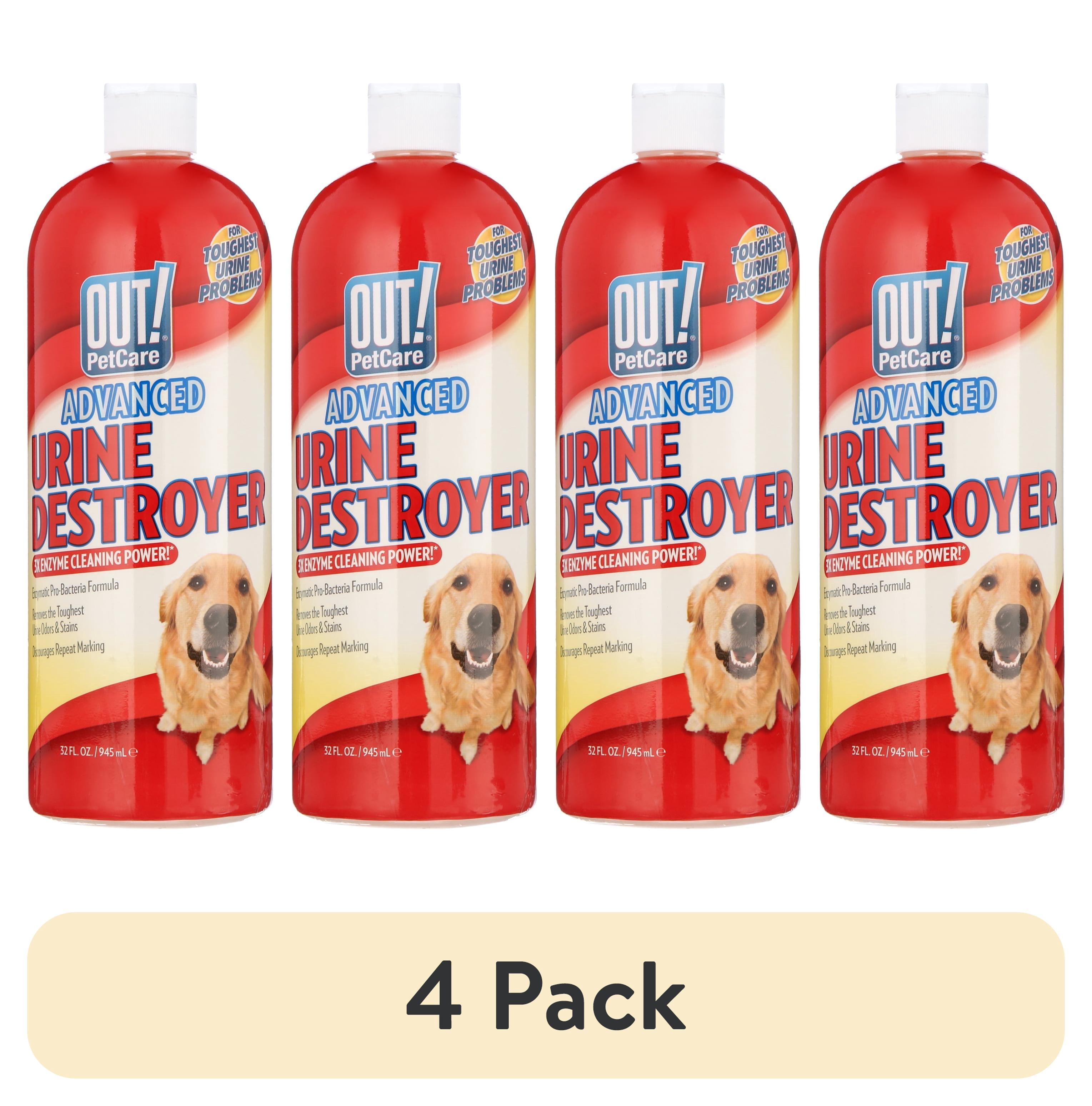 (4 pack) OUT! Multi-Surface Pet Urine Carpet Stain & Odor Remover - 32oz.