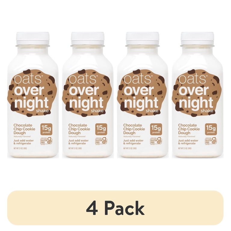 4 pack) Oats Overnight Chocolate Chip Cookie Dough Protein