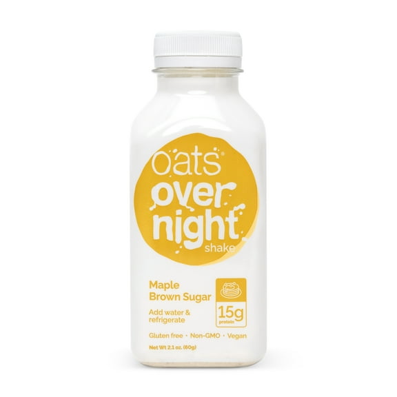 (4 pack) Oats Overnight Maple Brown Sugar Protein Overnight Oatmeal Shake, 2.1 oz, 1 Count