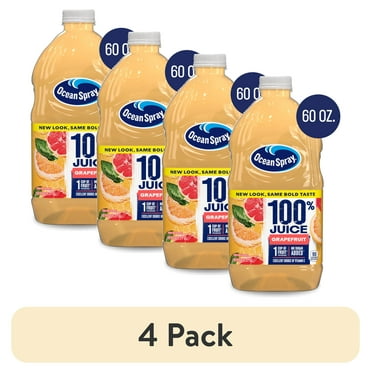 (4 pack) Ocean Spray® 100% Grapefruit Juice, 100% Juice, 60 fl oz Bottle