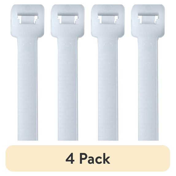 (4 pack) Office Depot® Brand Nylon Cable Ties, 120 Lb, 28", Natural, Pack Of 100