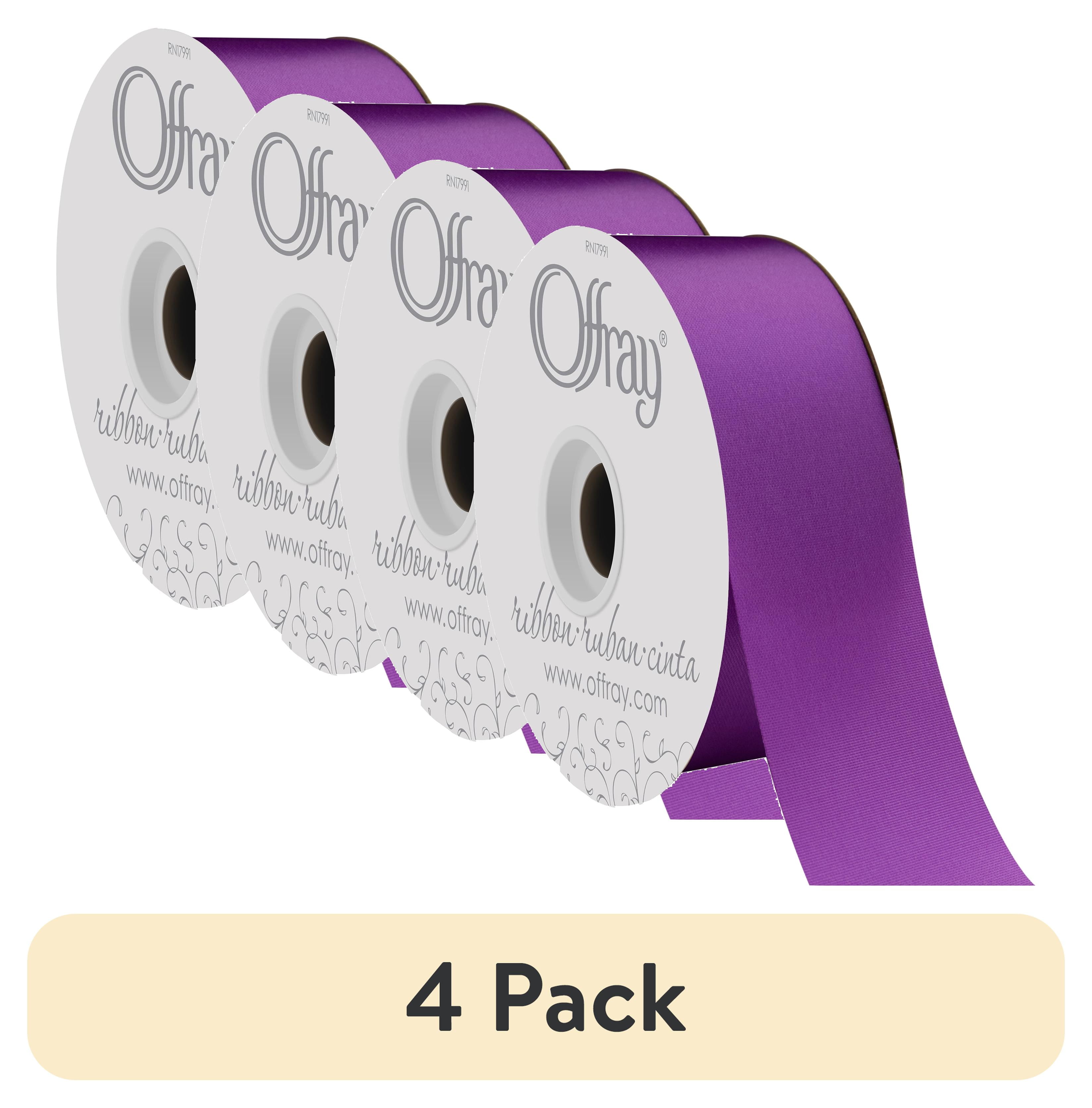 (4 pack) Offray 1.3125 inch purple seamaid ribbon, 21 ft.