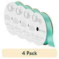 thumbnail image 1 of (4 pack) Offray Ribbon, Aqua Blue 5/8 inch Single Face Satin Polyester Ribbon, 18 feet, 1 of 9
