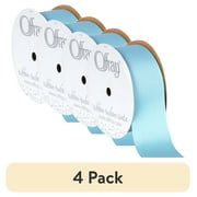 Offray Ribbon, Powder Blue 7/8 inch Grosgrain Polyester Ribbon, 18 feet