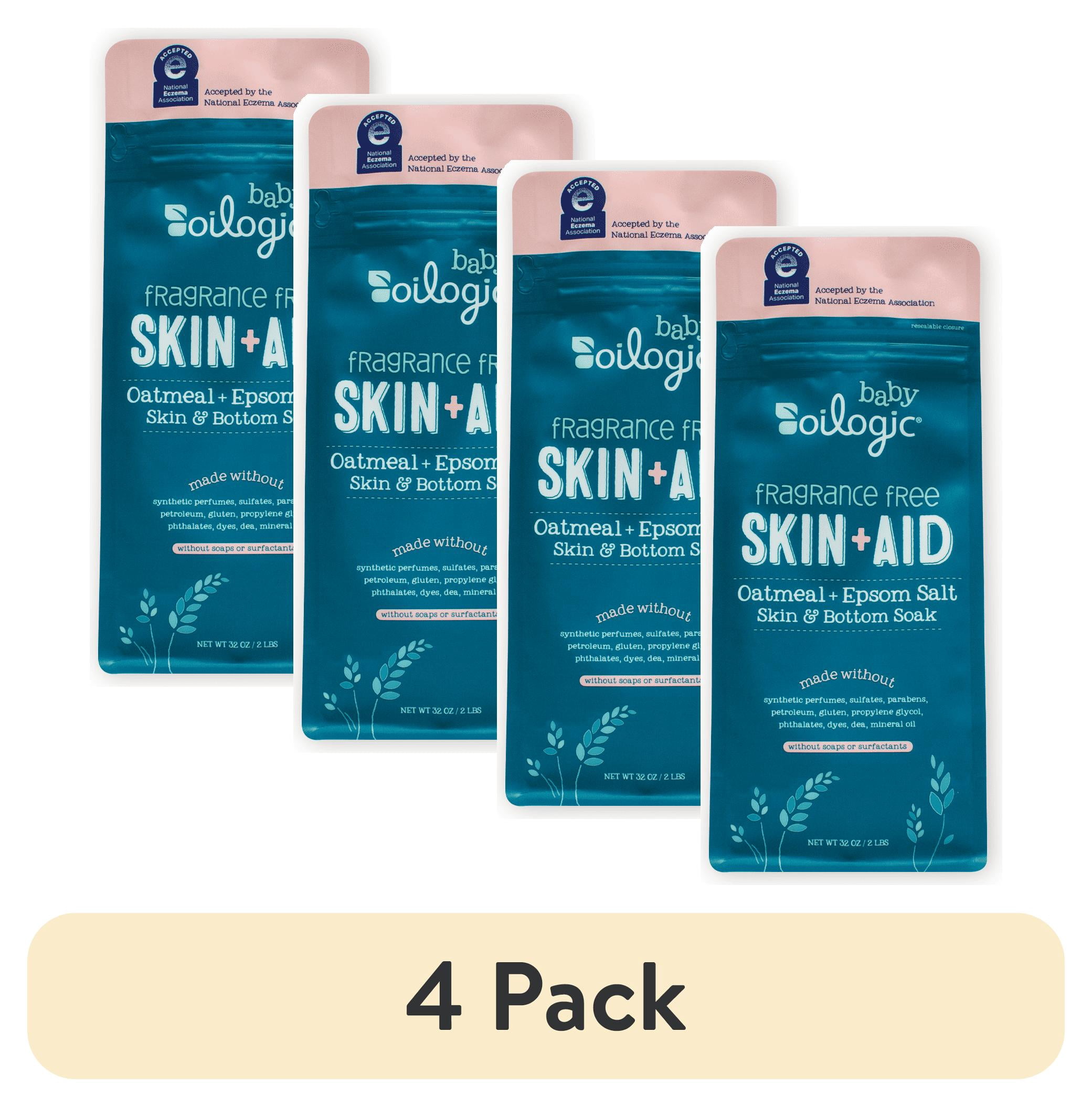 (4 pack) Oilogic Skin+Aid Bottom and Skin Soak, 32 oz