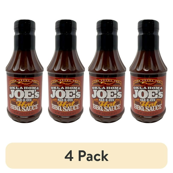 (4 pack) Oklahoma Joe's Hot BBQ Sauce, 20 oz