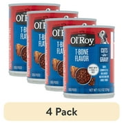 4 pack Ol Roy T-Bone Flavor Cuts in Gravy Wet Dog Food, 13.2 oz Can