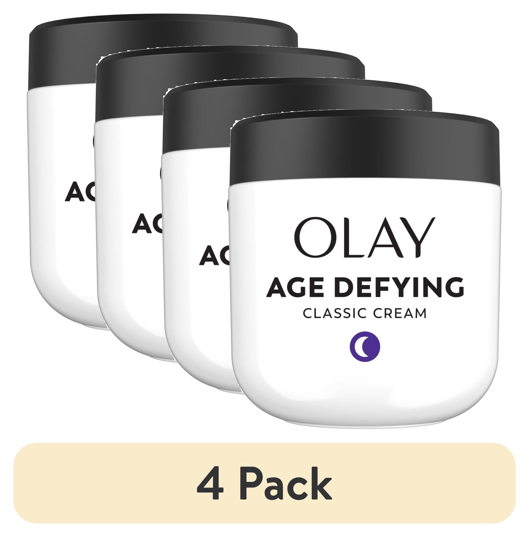(4 pack) Olay Age Defying Classic Night Cream, Face Moisturizer 3.4 Oz