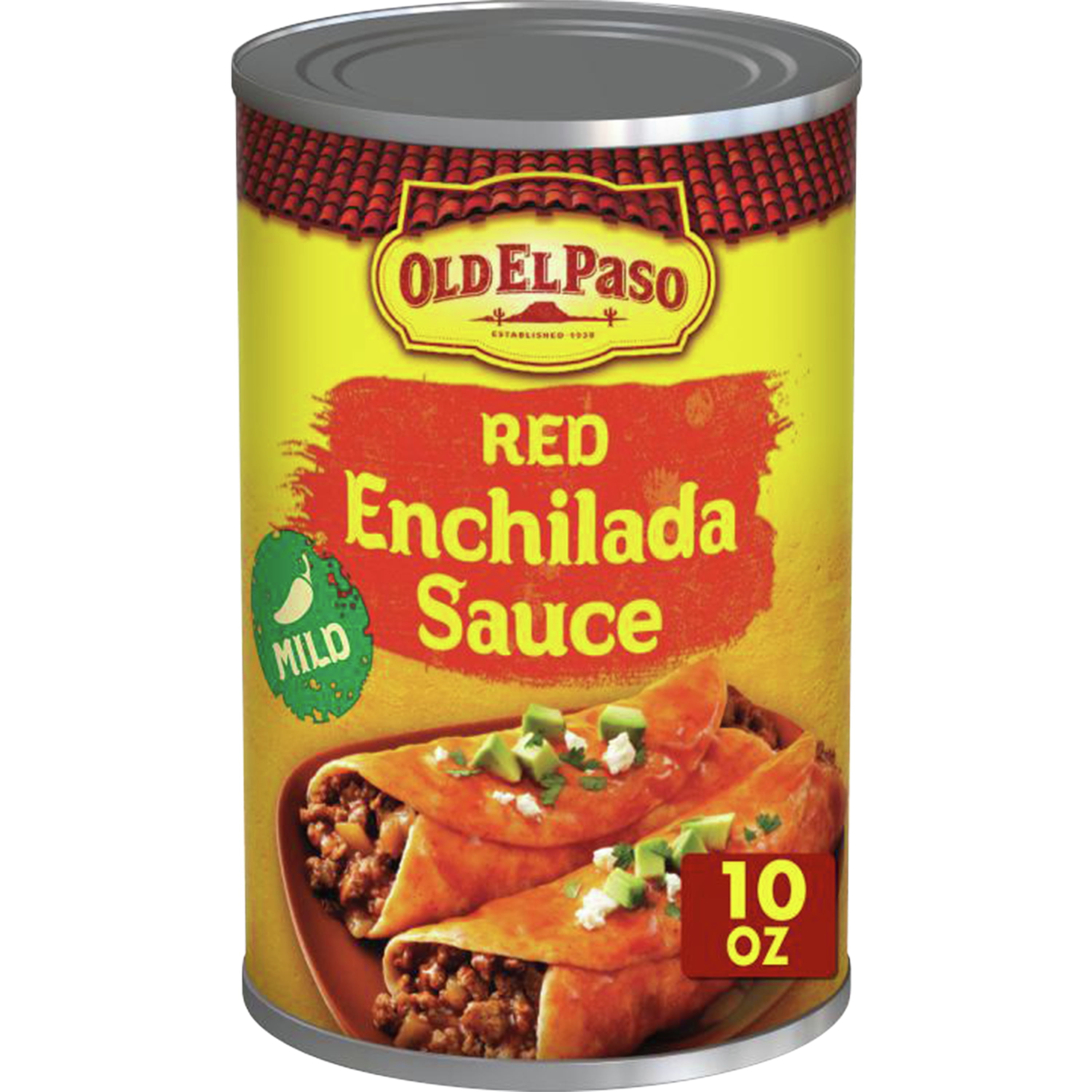 (4 pack) Old El Paso Mild Red Enchilada Sauce, Meal Prep, 10 oz