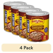 (4 pack) Old El Paso Traditional Refried Beans, Value Size, 31 oz.