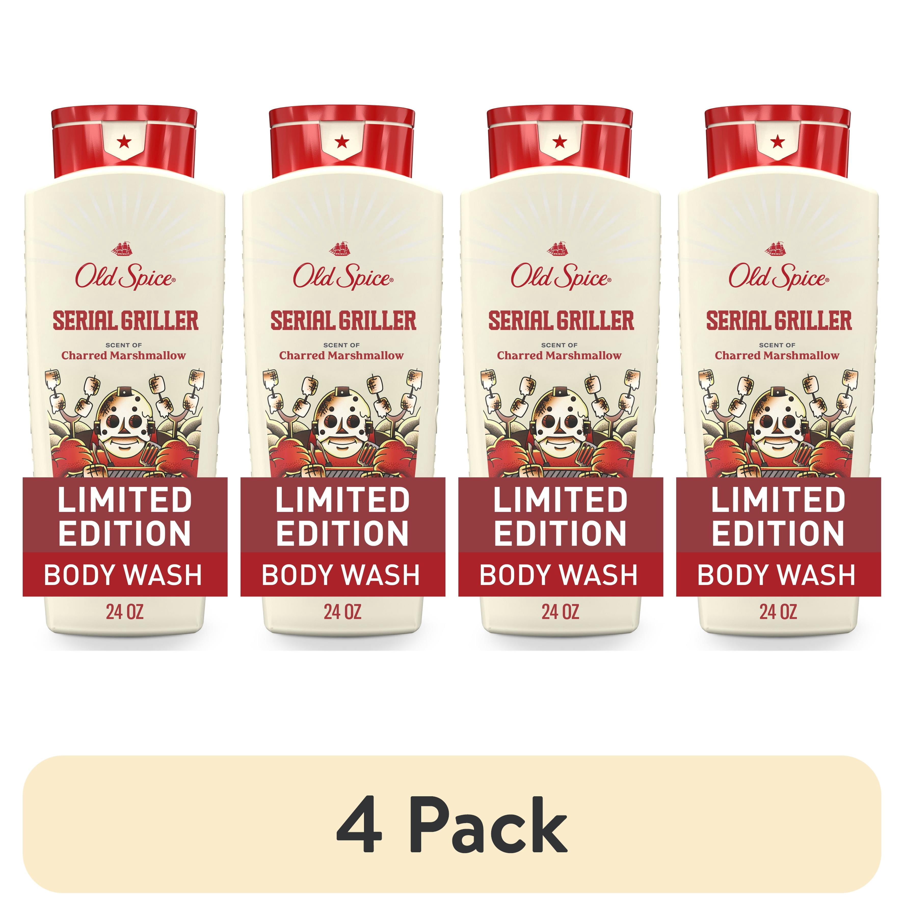 (4 pack) Old Spice Men's Body Wash, Serial Griller, 24oz