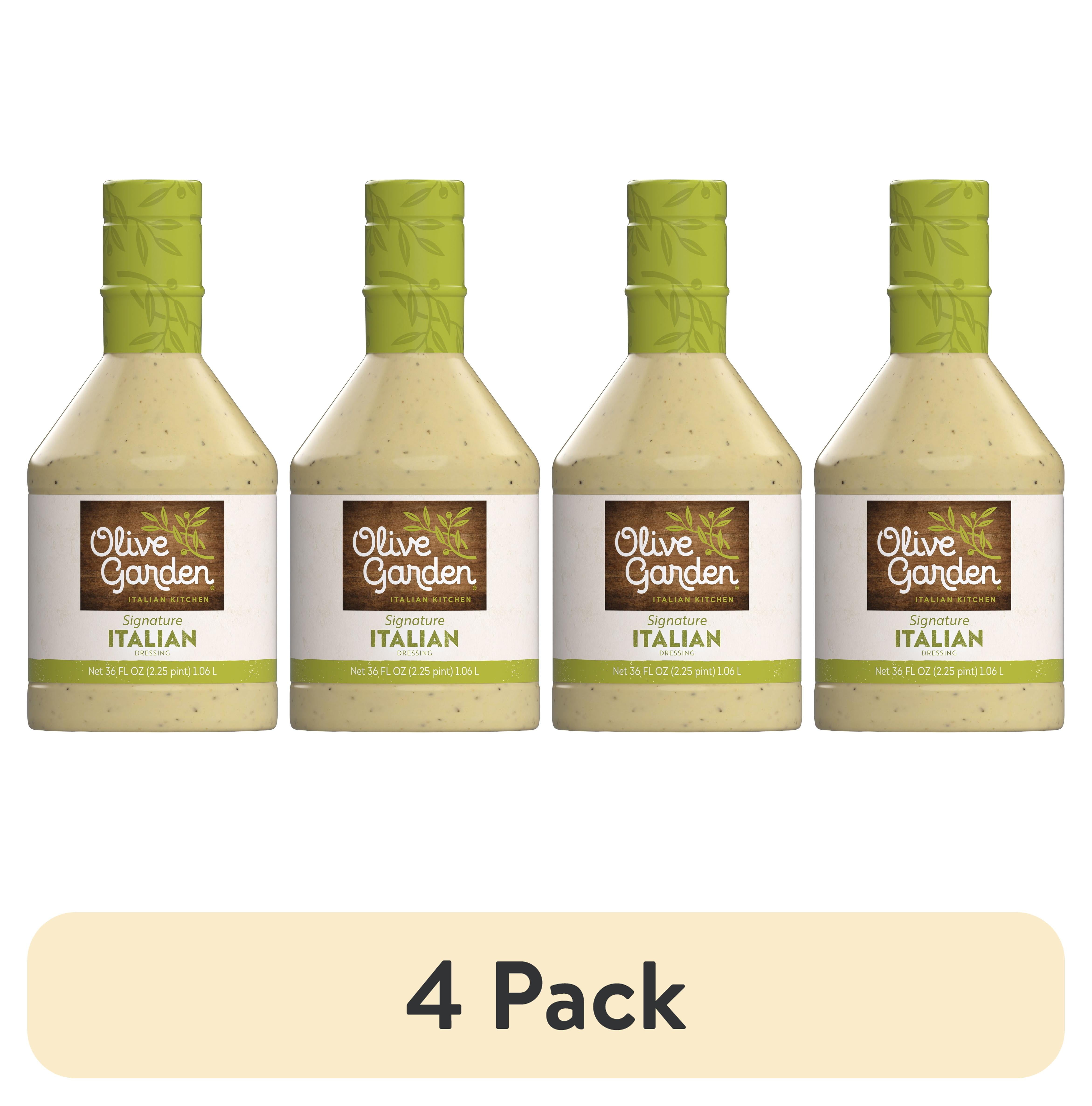(4 pack) Olive Garden Italian Dressing Family Size, 36 fl oz