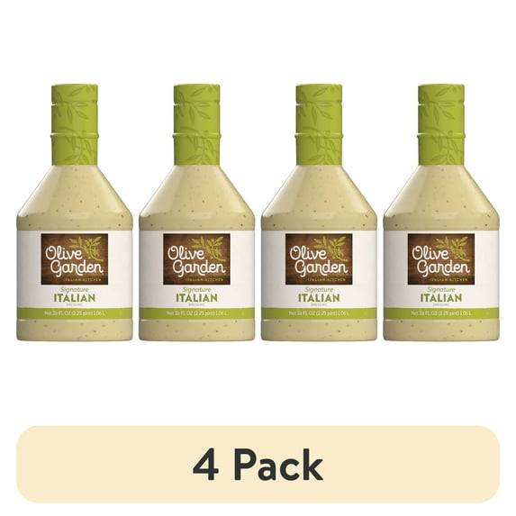 (4 pack) Olive Garden Italian Dressing Family Size, 36 fl oz