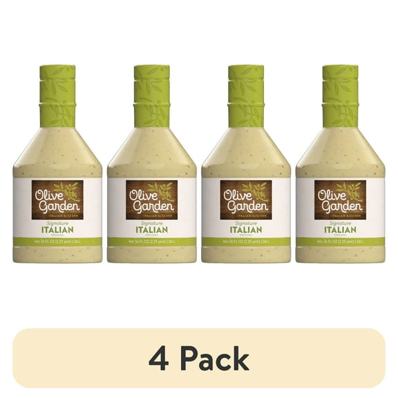 (4 pack) Olive Garden Italian Dressing Family Size, 36 fl oz