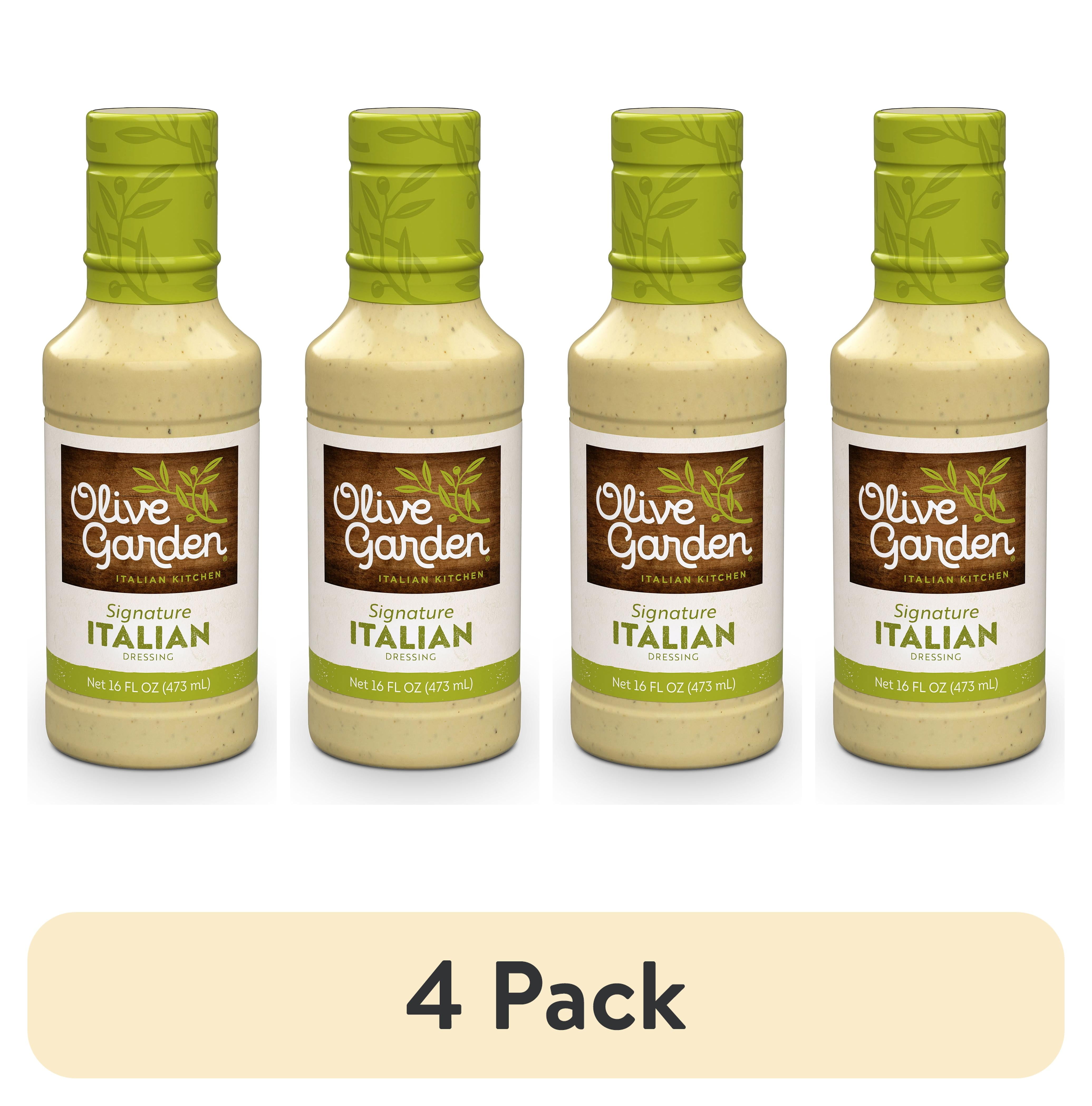 (4 pack) Olive Garden Signature Italian Dressing 16 fl. oz. Bottle