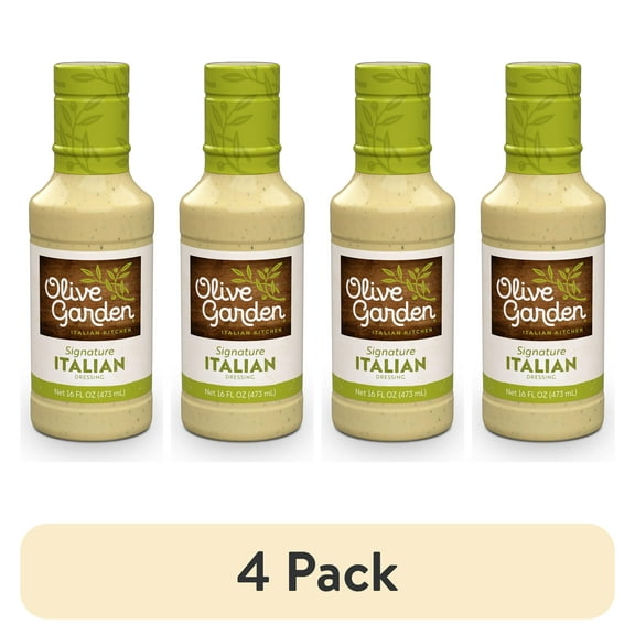 (4 pack) Olive Garden Signature Italian Dressing 16 fl. oz. Bottle