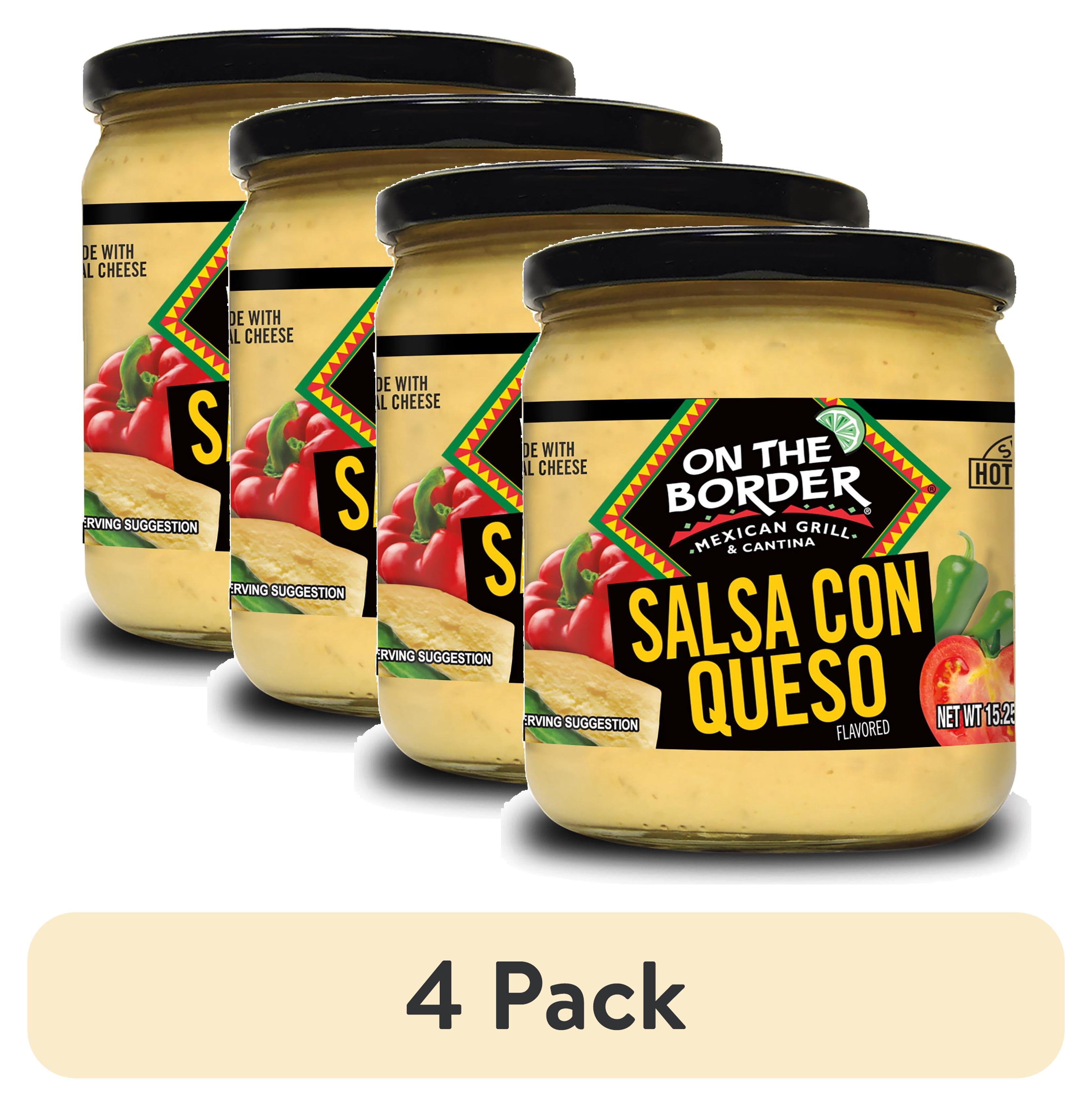 (4 pack) On The Border Salsa Con Queso, 15.25 oz Jar