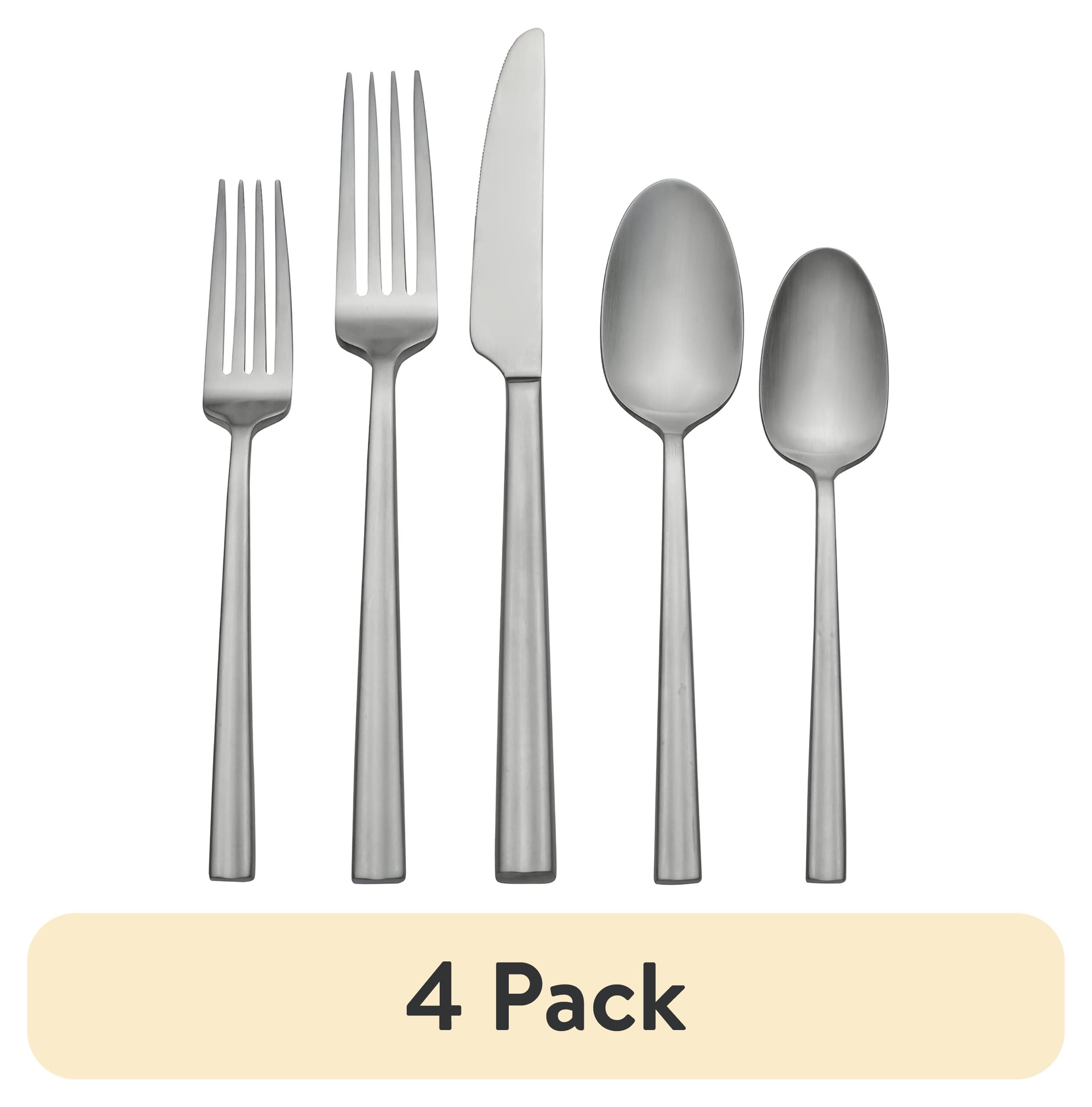 Oneida Reverso Flatware Set - 20-Piece Stainless Steel - Walmart.com