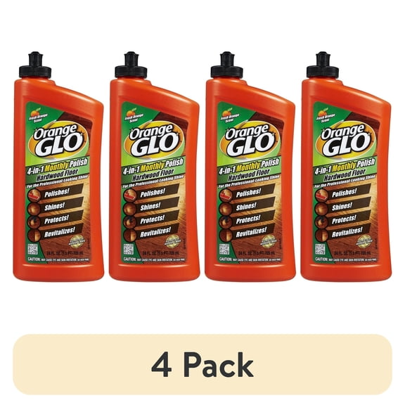 (4 pack) Orange Glo 4-in-1 hardwood floor polish - orange - 24 oz