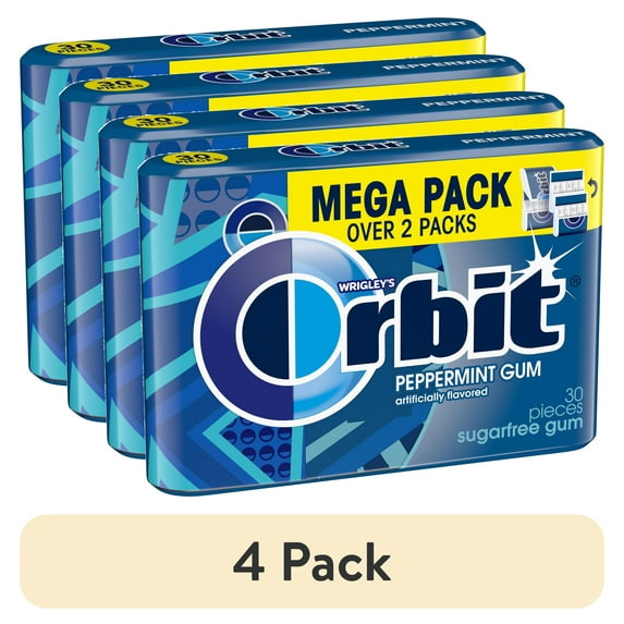 (4 pack) Orbit Gum Peppermint Sugar Free Chewing Gum - 30 Piece