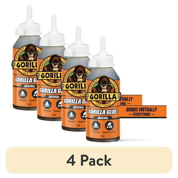 (4 pack) Original Gorilla Glue, 8 oz Bottle Assembled Product Weight 8 oz