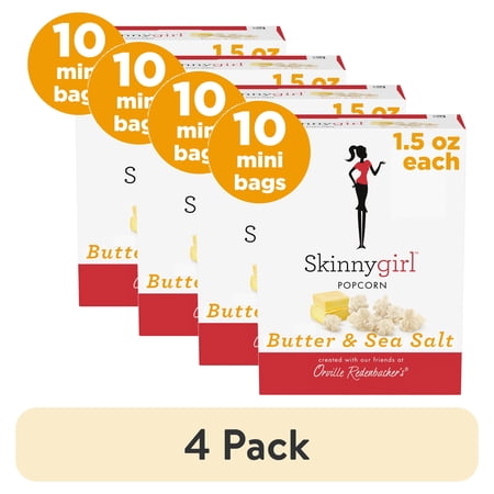 Orville Redenbacher’s Skinnygirl Microwave Popcorn, Butter & Sea Salt Popcorn, 1.5 oz., 10-Count