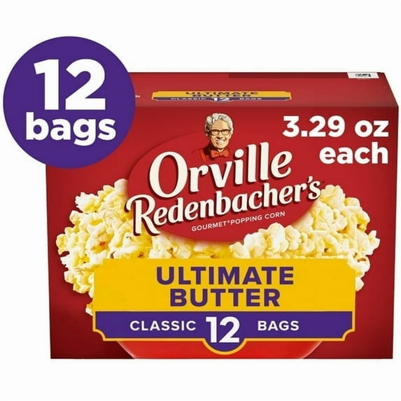 (4 pack) Orville Redenbacher’s Ultimate Butter Popcorn, Microwave Popcorn, 2.29 oz.