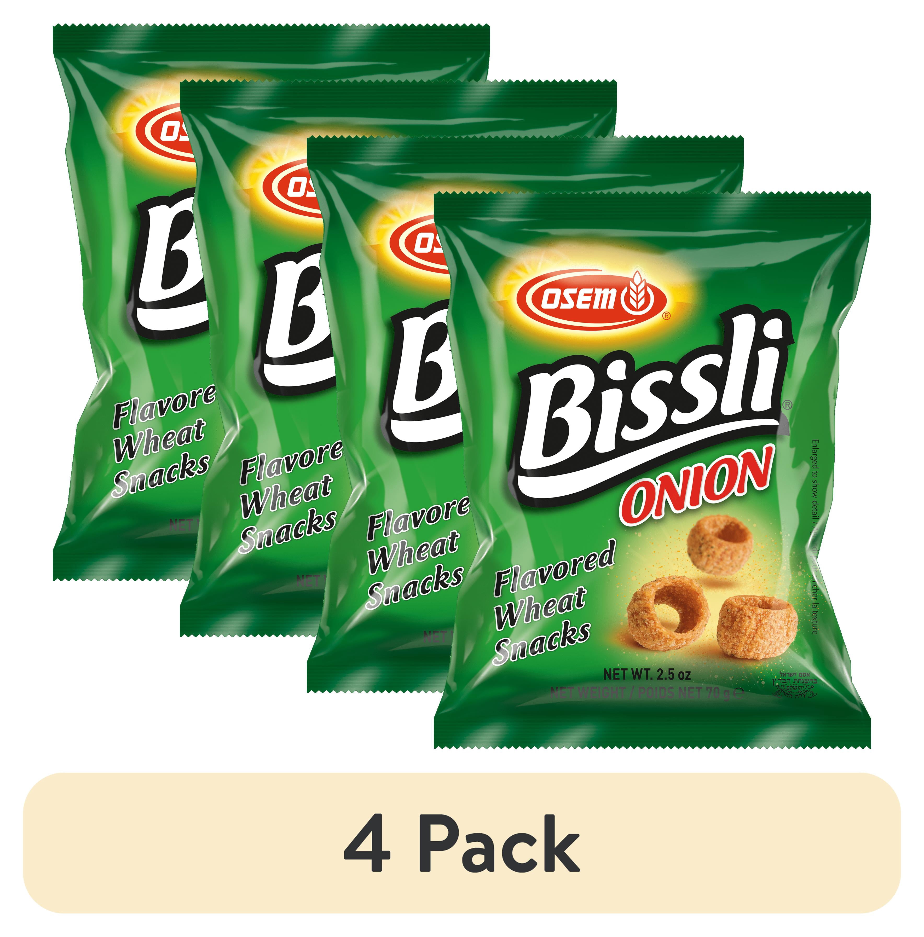 (4 pack) Osem Bissli Onion Flavor, 2.5 oz