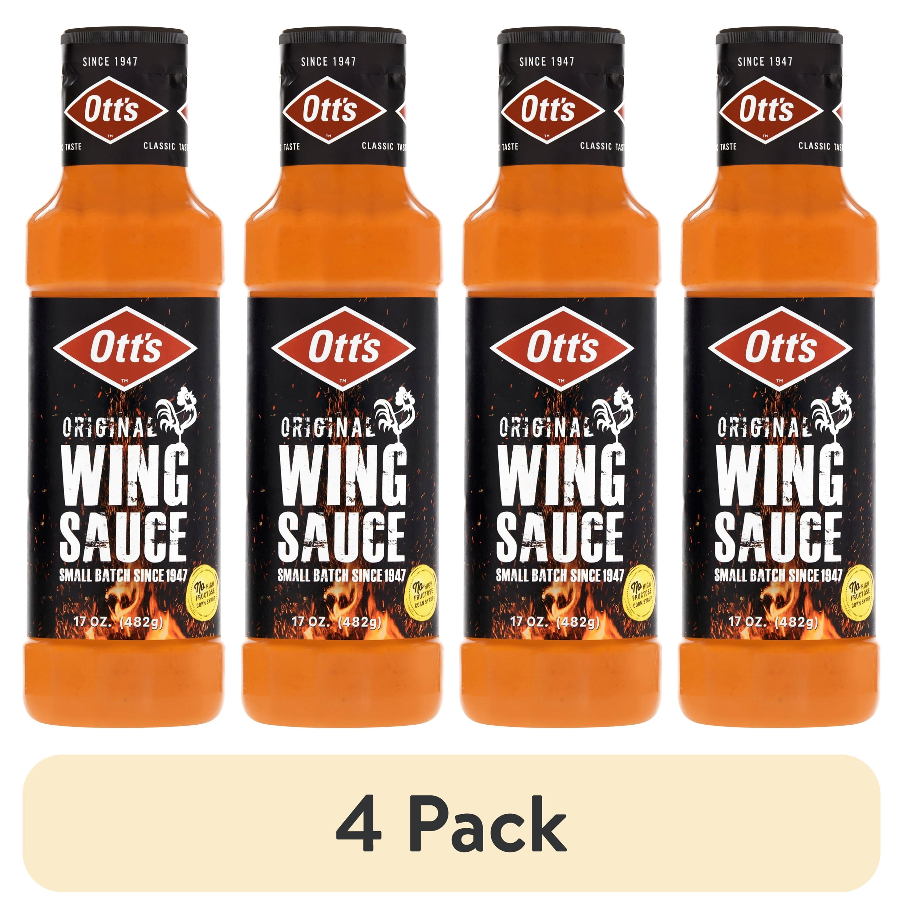 (4 pack) Ott's Original Wing Sauce, 17 fl oz